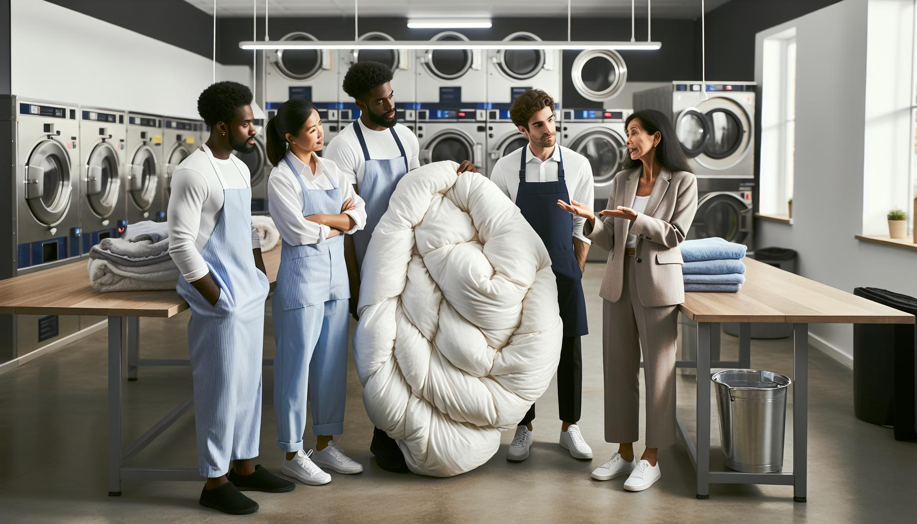 Do dry cleaners wash comforters?